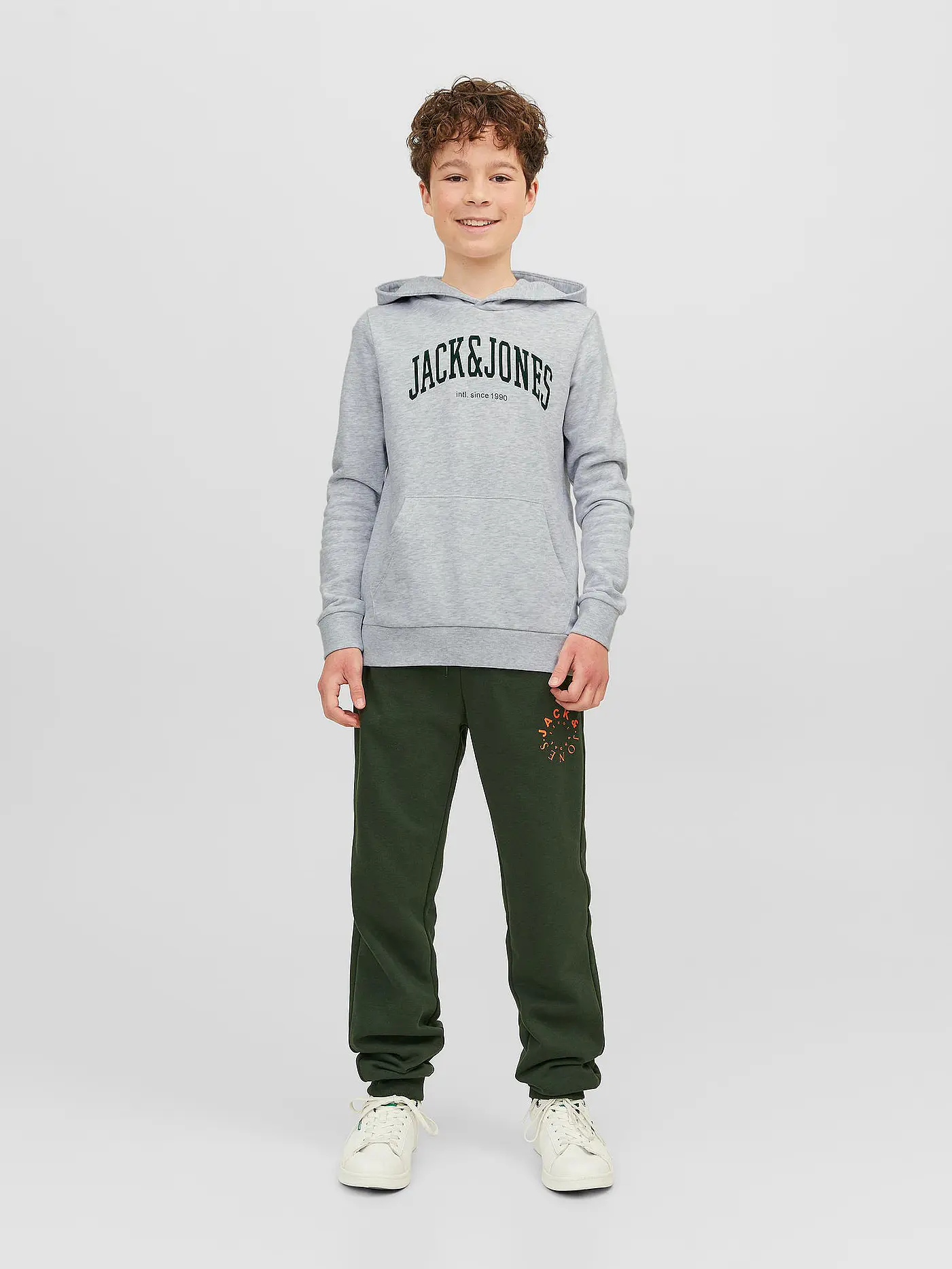 JACK & JONES | Jungen Kapuzensweater - Hoodie JJEJOSH | grau